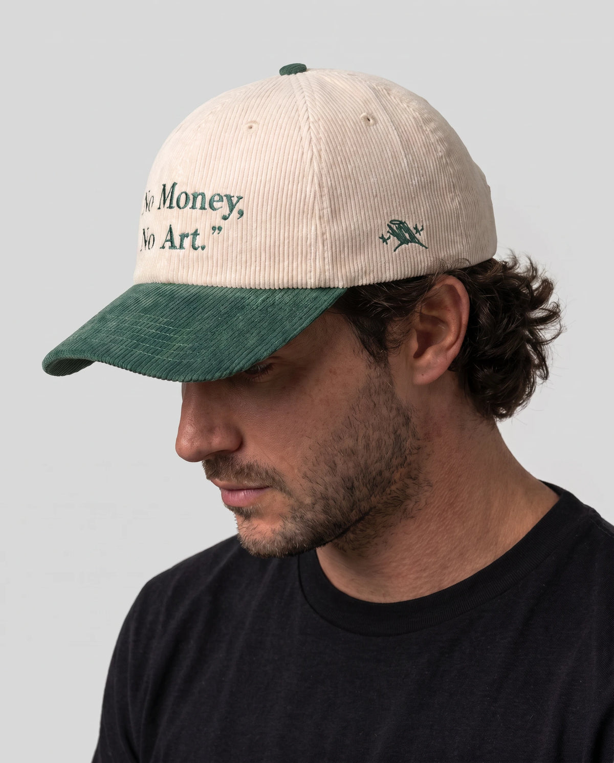 Boné "No Money, No Art" Verde