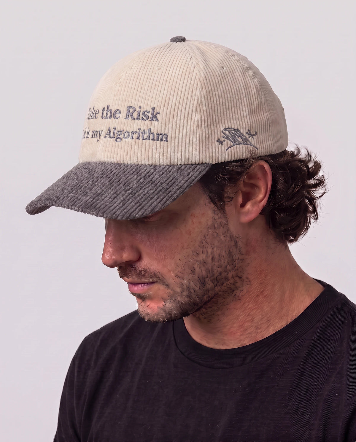 Boné "Take the Risk God is my Algorithm" Gray
