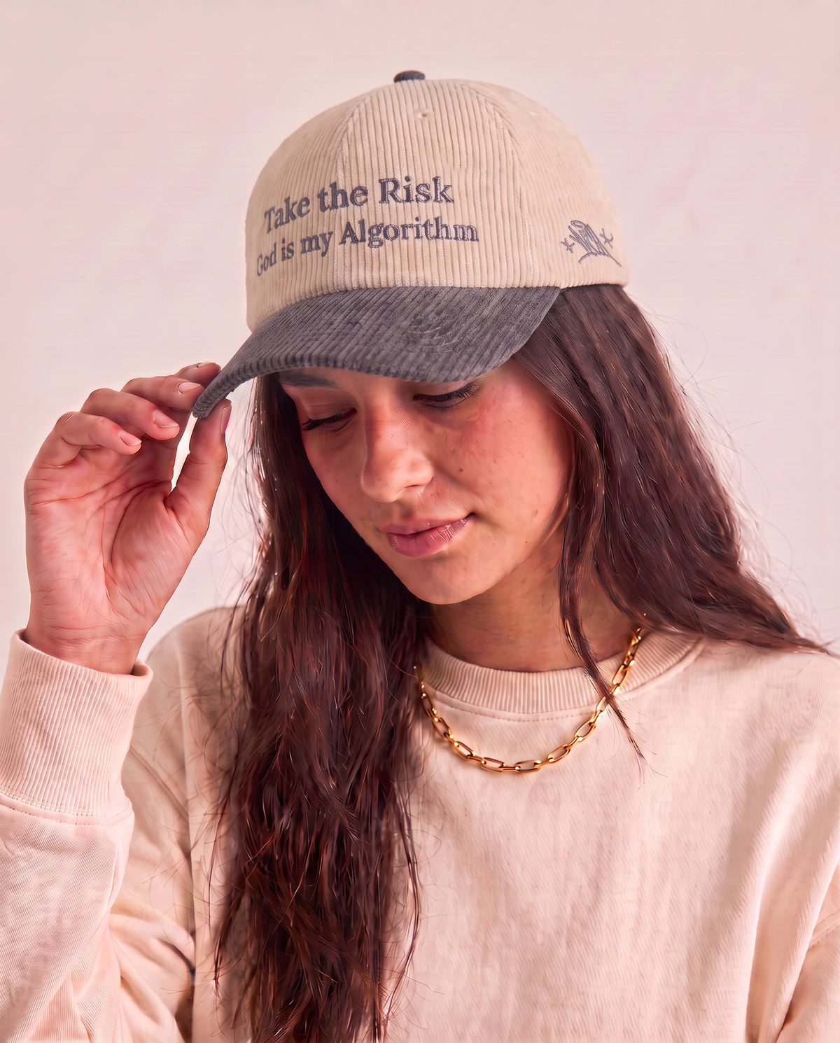 Boné "Take the Risk God is my Algorithm" Gray