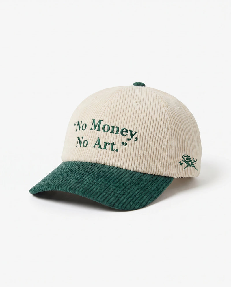 Boné "No Money, No Art" Verde