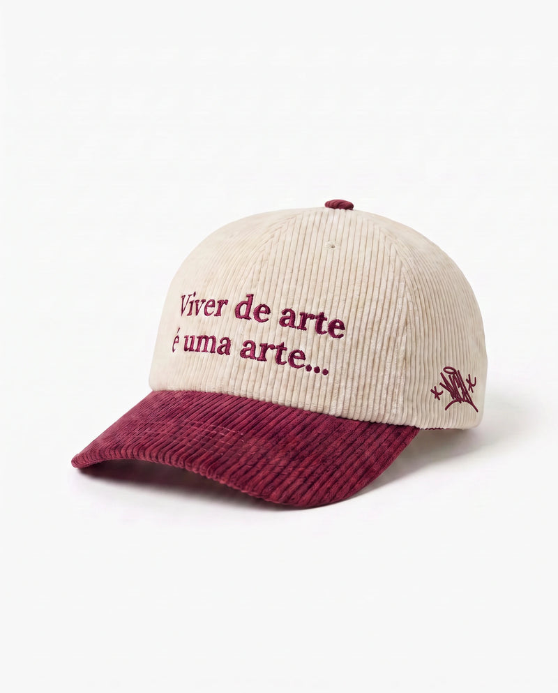 Boné "Viver de Arte é uma Arte" Vinho