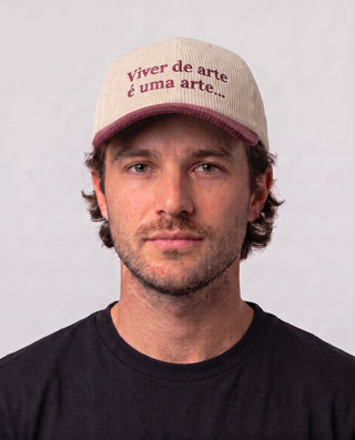 Boné "Viver de Arte é uma Arte" Vinho
