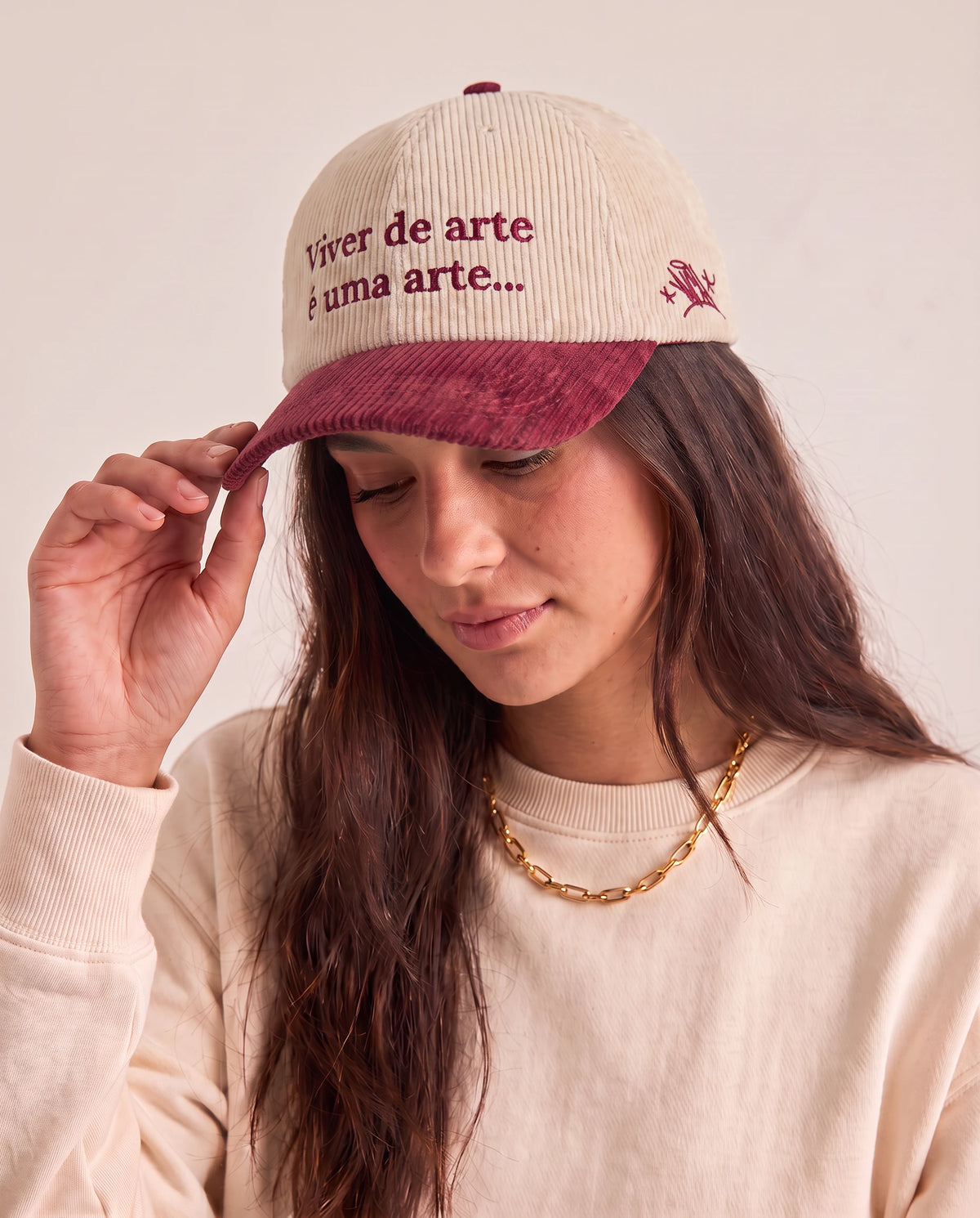 Boné "Viver de Arte é uma Arte" Vinho